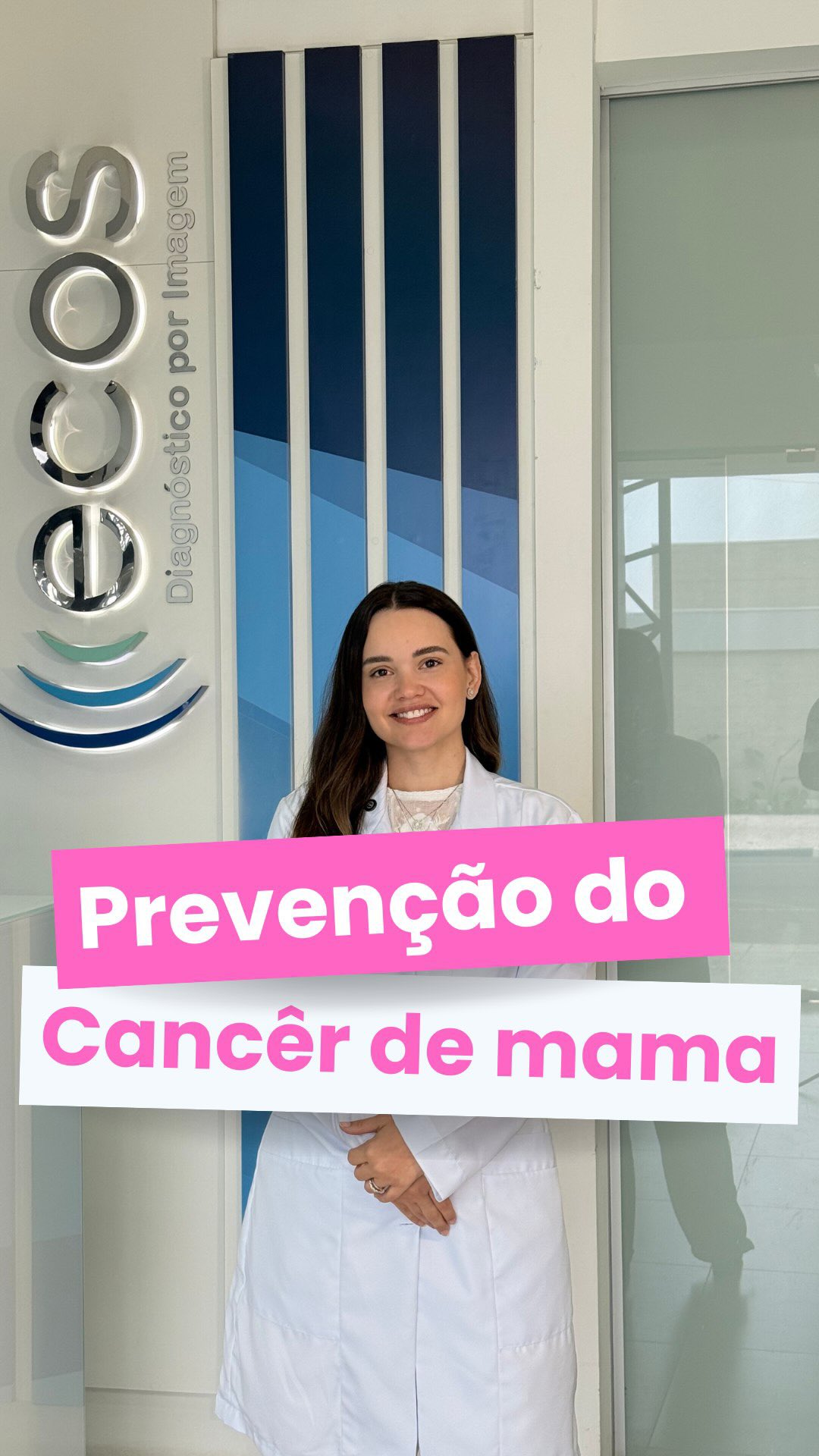 📢 Campanha Especial Outubro Rosa na ECOS 💗
A Dra. Bruna explica por que a mamografia é essencial na prevenção do câncer de mama — especialmente para mulheres a partir dos 40 anos.

✨ Exame com tecnologia digital, mais conforto e laudos rápidos.
Este é o seu lembrete: prevenir salva vidas.

📲 Agende sua mamografia pelo WhatsApp.
#OutubroRosa #Mamografia #Prevenção #ClínicaECOS #CampanhaEspecial #SaúdeFeminina

📍 Av. Presidente Vargas, 1069 – Centro, Dracena/SP
☎️ (18) 3821-3806 | (18) 3821-3807
📱 WhatsApp: (18) 99691-8134