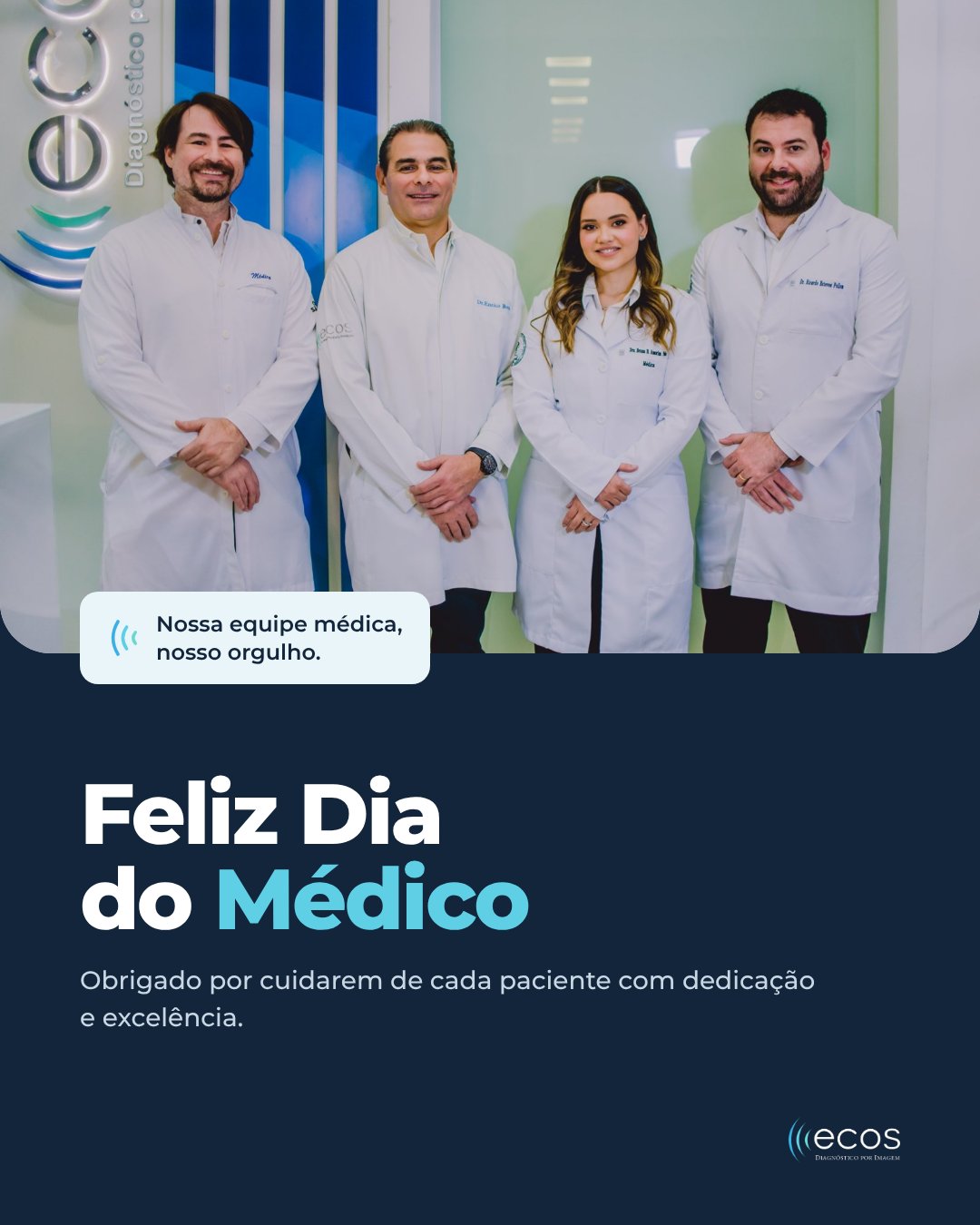 Mais do que diagnósticos, eles entregam tranquilidade a cada paciente que passa por aqui. 💙
Obrigado, doutores. Feliz Dia do Médico!

#ecosdiagnosticoporimagem #dracenasp #medico